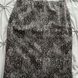 Charter Club Grey Paisley Pencil Skirt